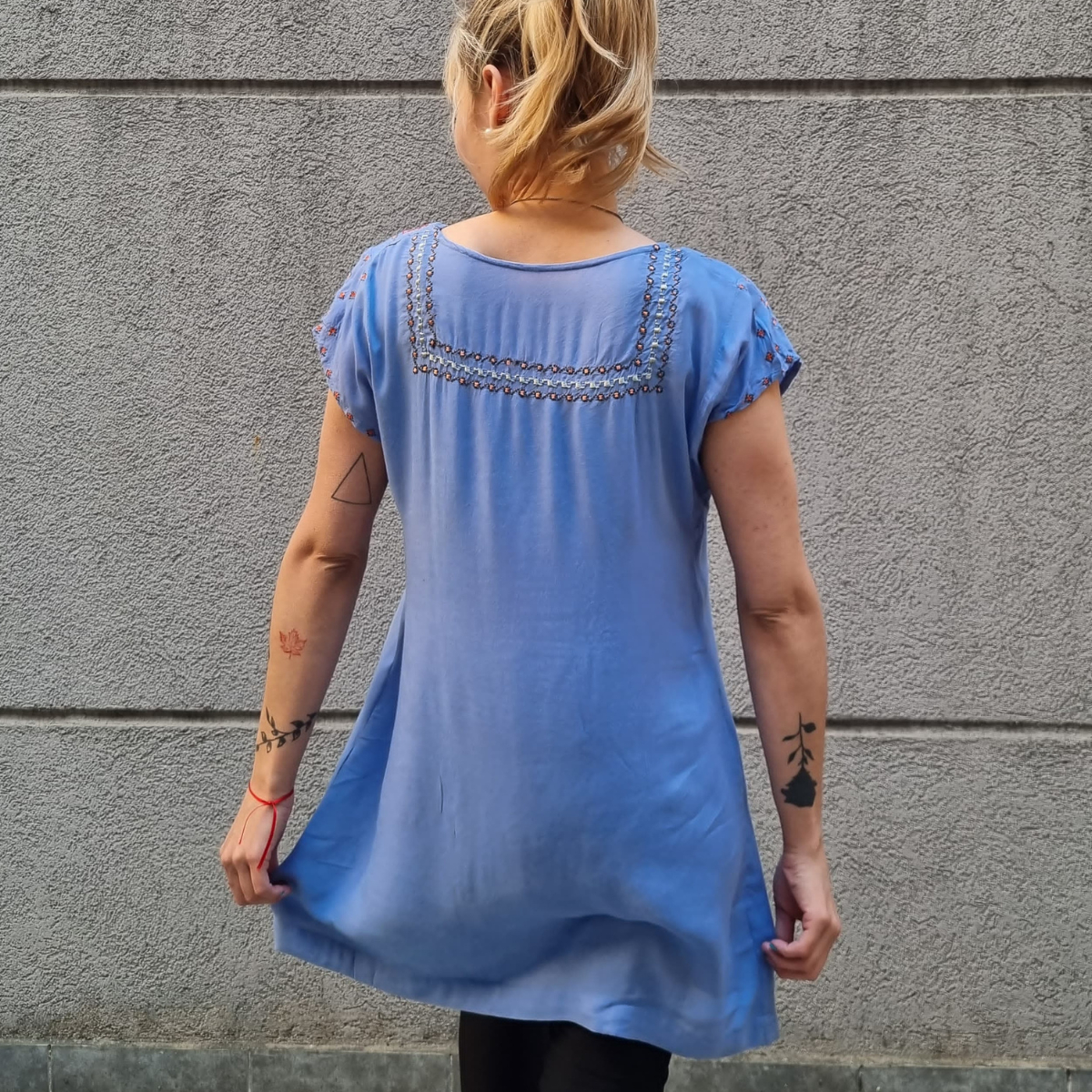 Blusa Vestido Bordado Cordon Talles Grandes - Imagen 20