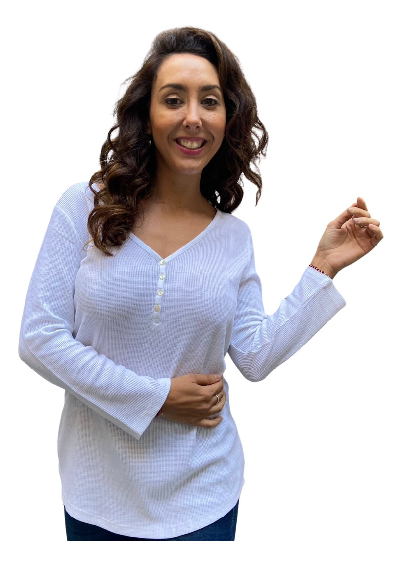 Remera Blusa Mujer Talles Grandes Manga Tres Cuartos Algodón - Imagen 17