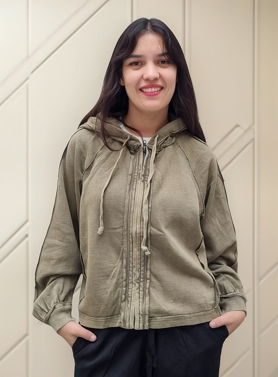 Campera Hoodie Mujer Talles Grandes Abrigada Algodón Premium - Imagen 40