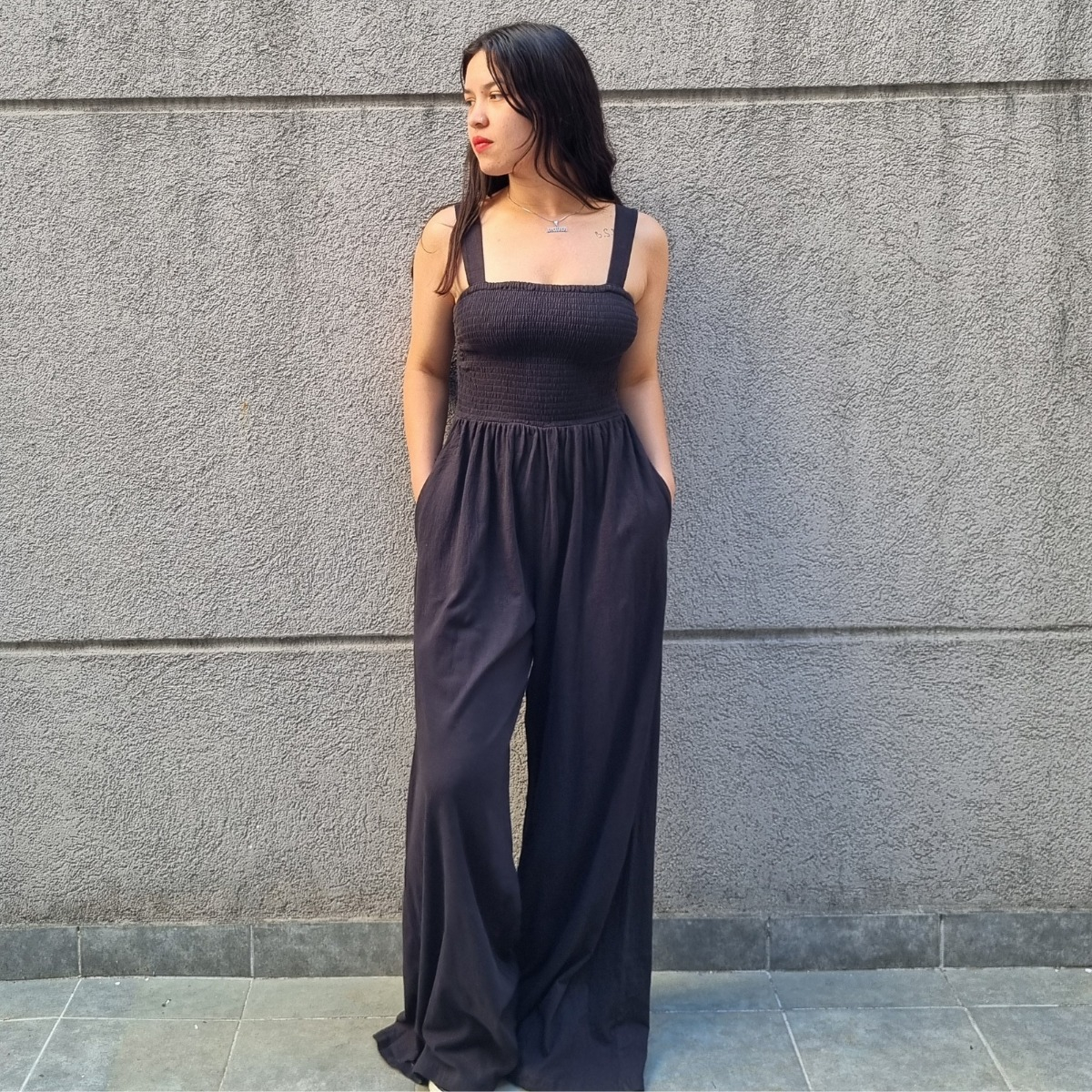 Mono Enterito Palazzo Mujer Largo Liso Importado India - Imagen 6