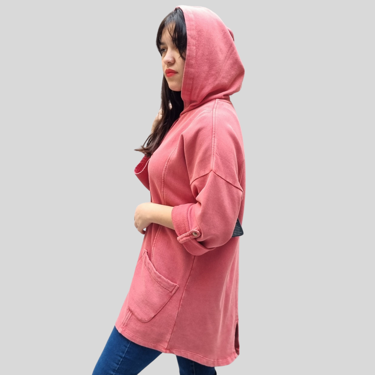Campera Hoodie Mujer Talles Grandes Abrigada Algodón Premium - Imagen 20