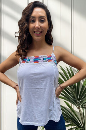 Musculosa Bordada Importada Calidad Premium Tiras Regulables