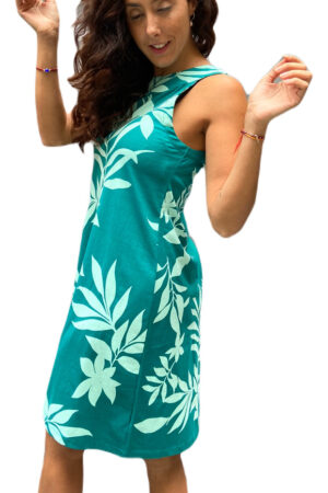 Vestido Natural Estampado Talle Grande Importado