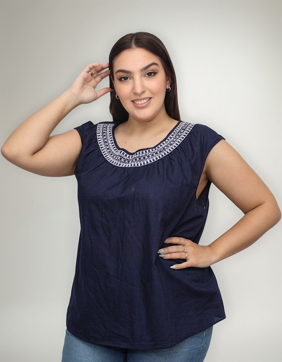 Blusa Bordado Blanco Algodon Importada - Imagen 10