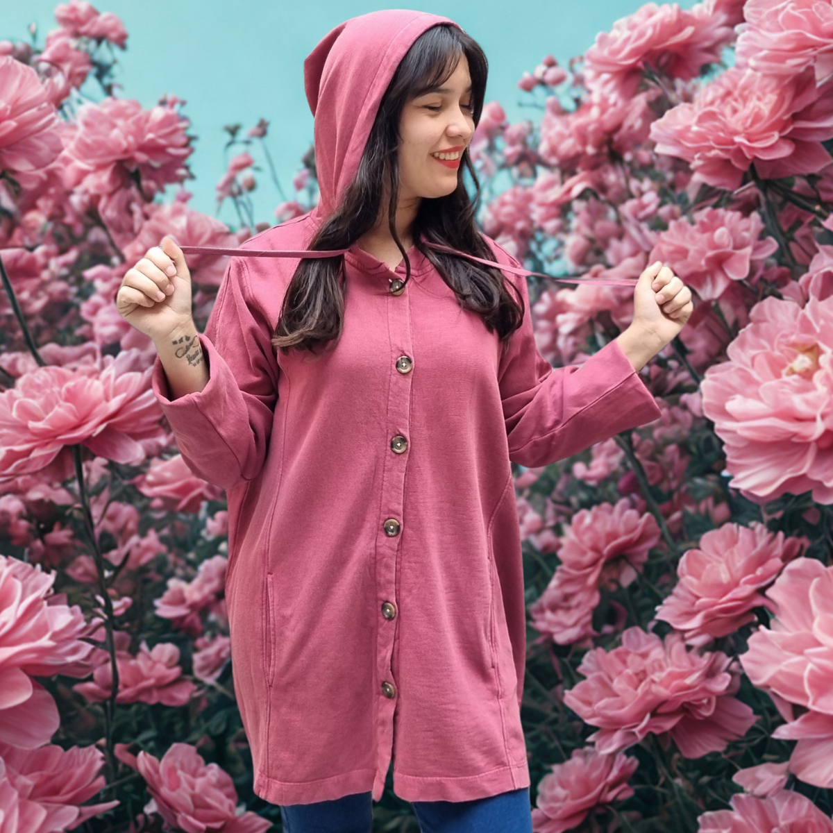 Campera Hoodie Mujer Talles Grandes Abrigada Algodón Premium - Imagen 39