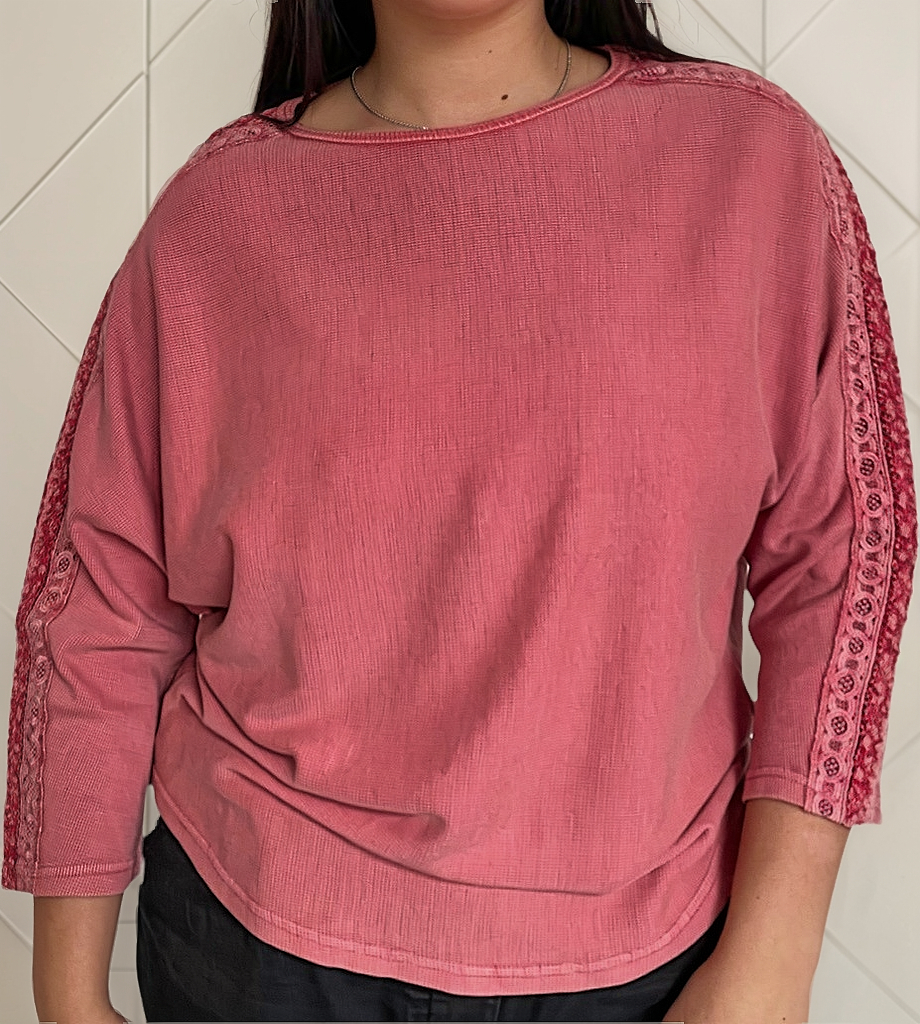 Blusa Remera Talle Grande Texturada Puntilla Varios Modelos - Imagen 2