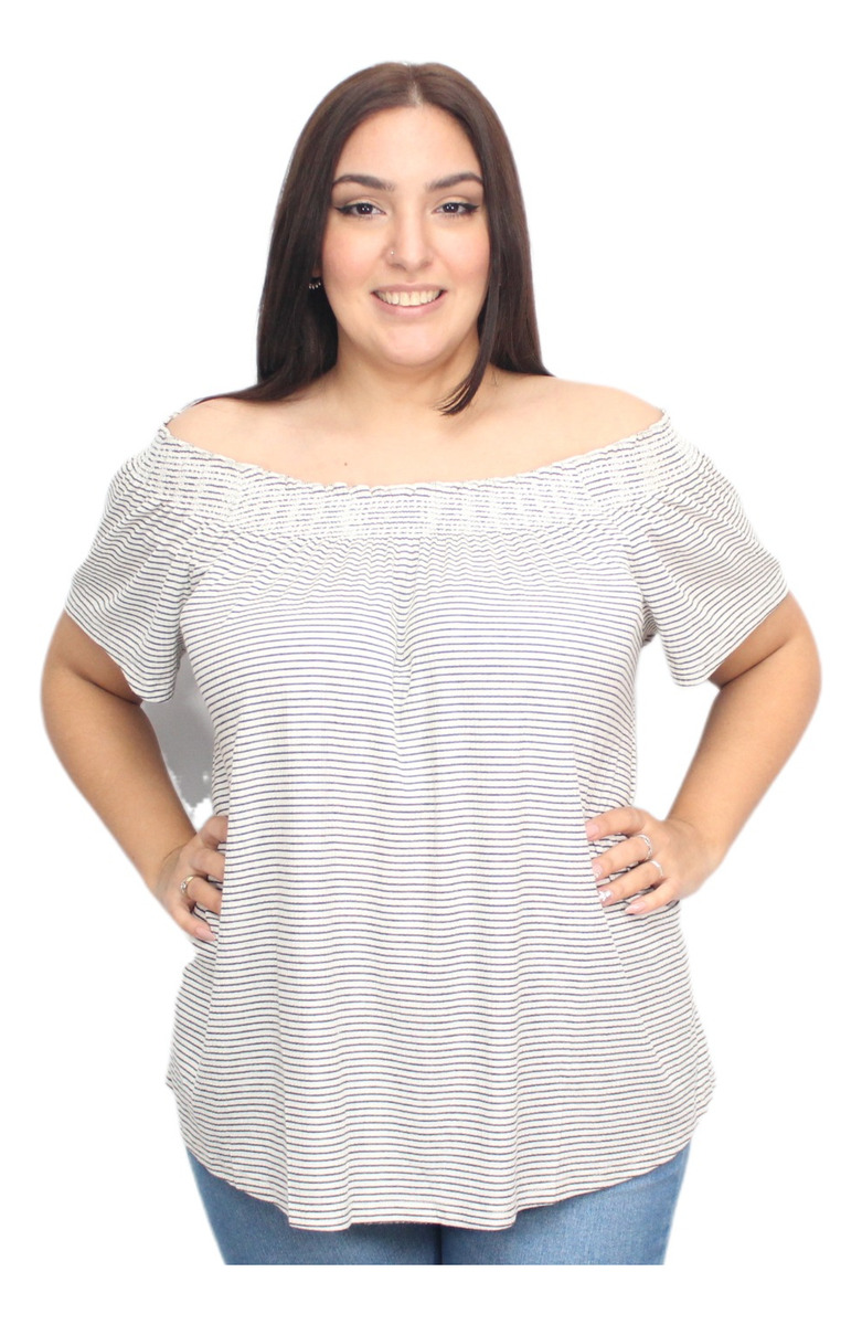 Remera Blusa Sonoma Rayada Talle Grande Importada India - Imagen 18