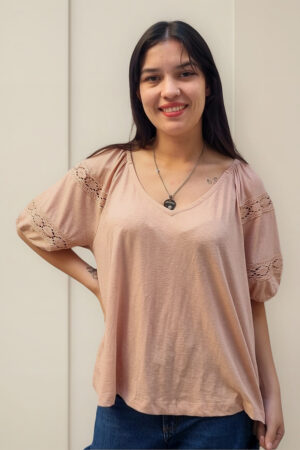 Blusa Remera Algodon Bordada Talle Grande Premium Importada