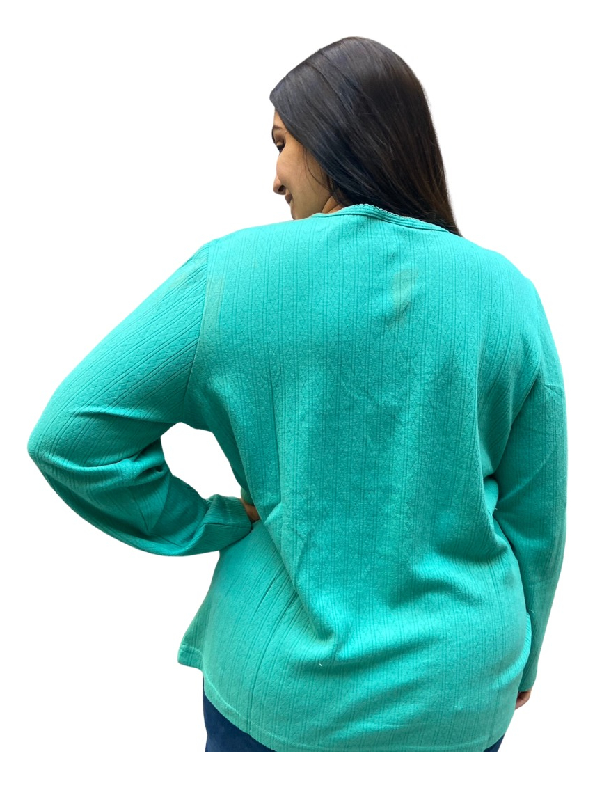 Remera Blusa Mujer Talles Grandes Escote 5 Botones - Imagen 8