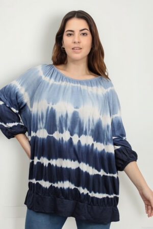 Remera Chaps Batik Rayada Larga Talle Grande Importada