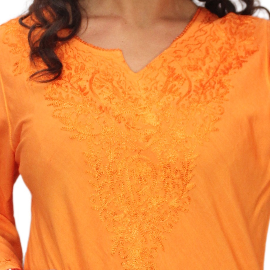 Blusa Janta Bordada Lisa Abotonada Super Liviana T. Único - Imagen 15