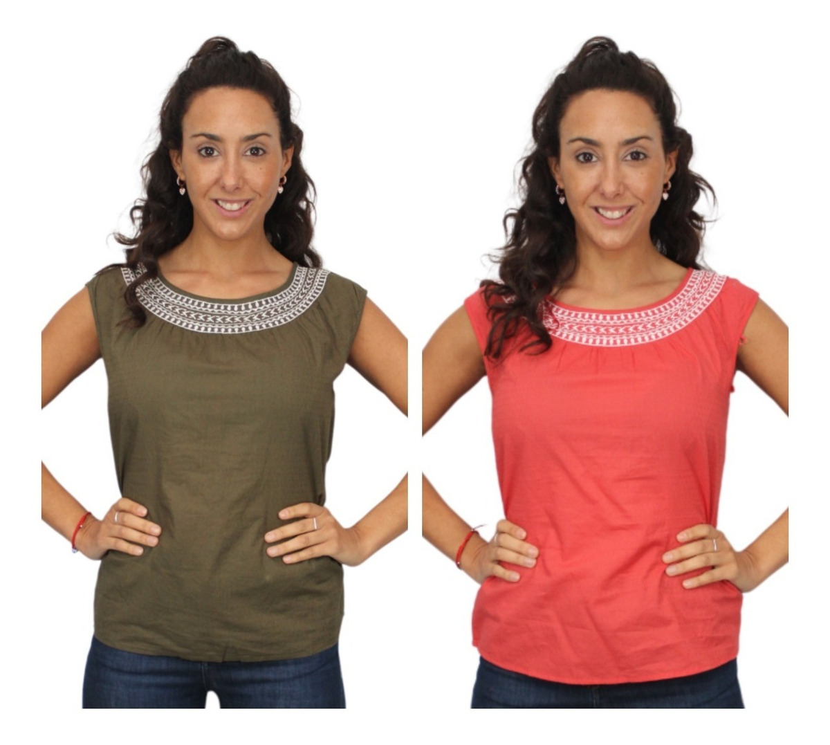 Blusa Bordado Blanco Algodon Importada - Imagen 15