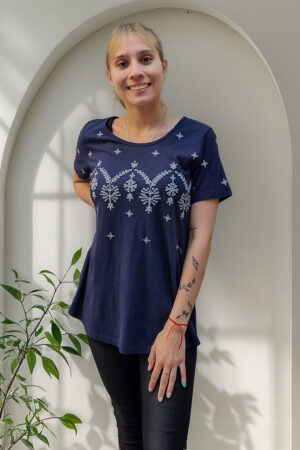 Remera Blusa Bordada Talle Grande Importado India