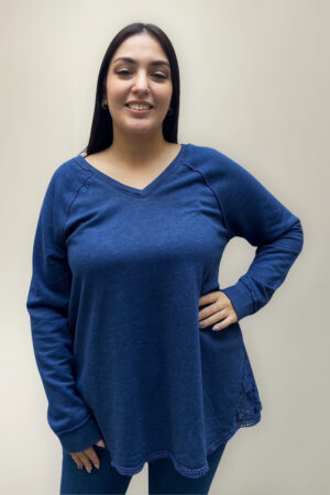 Buzo Mujer Algodon Encaje Talle Grande Importado