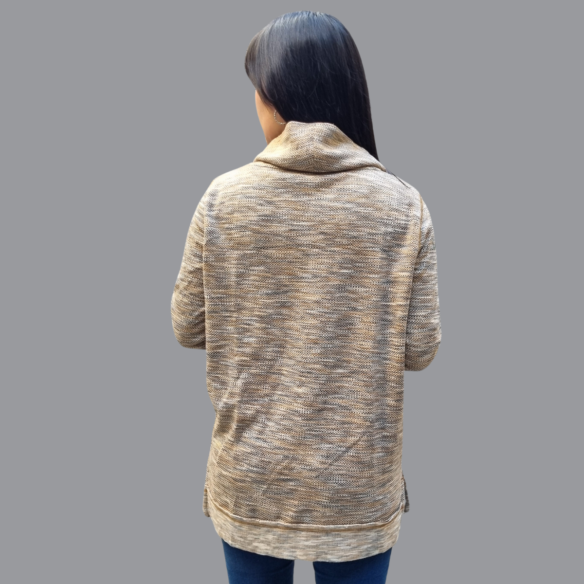 Pullover Natural Cuello Caido Importado India - Imagen 19