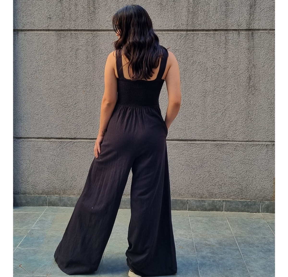 Mono Enterito Palazzo Mujer Largo Liso Importado India - Imagen 4