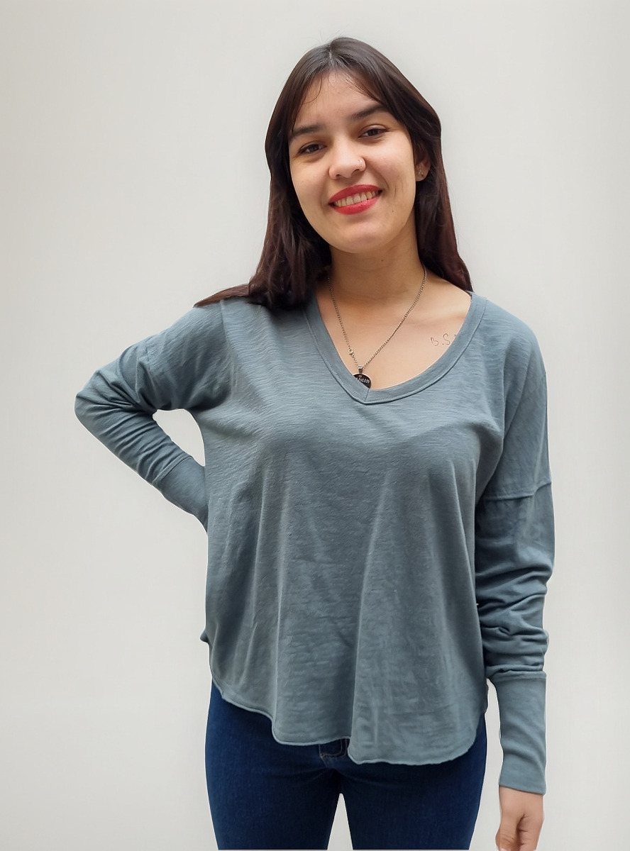 Remera Blusa Lisa Manga Larga Importada Excelente Calidad - Imagen 6