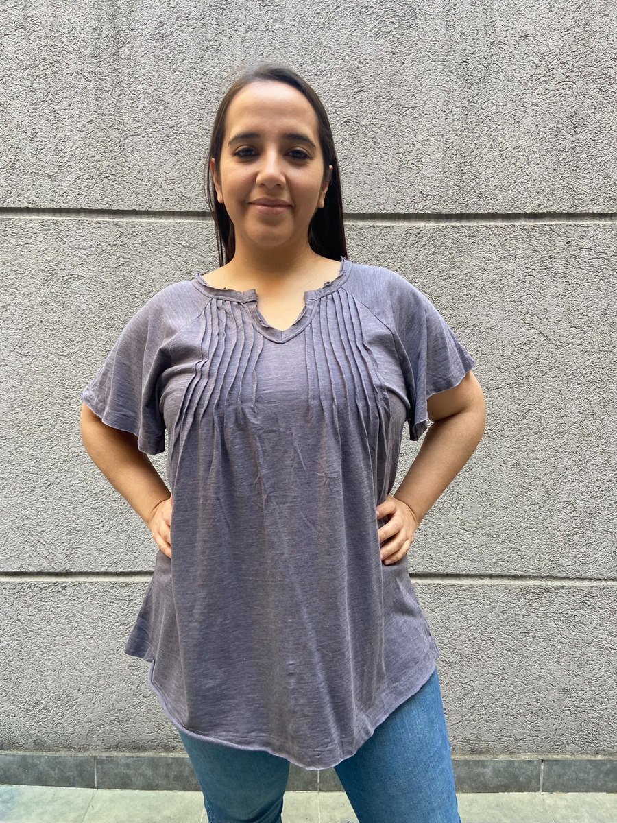 Remera Blusa Manga Corta Algodon Talle Grande Verano - Imagen 5