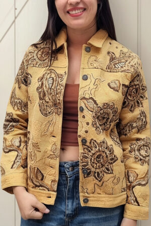 Campera Jean Saco Chaqueta Bordada Abotonada Calidad Premium