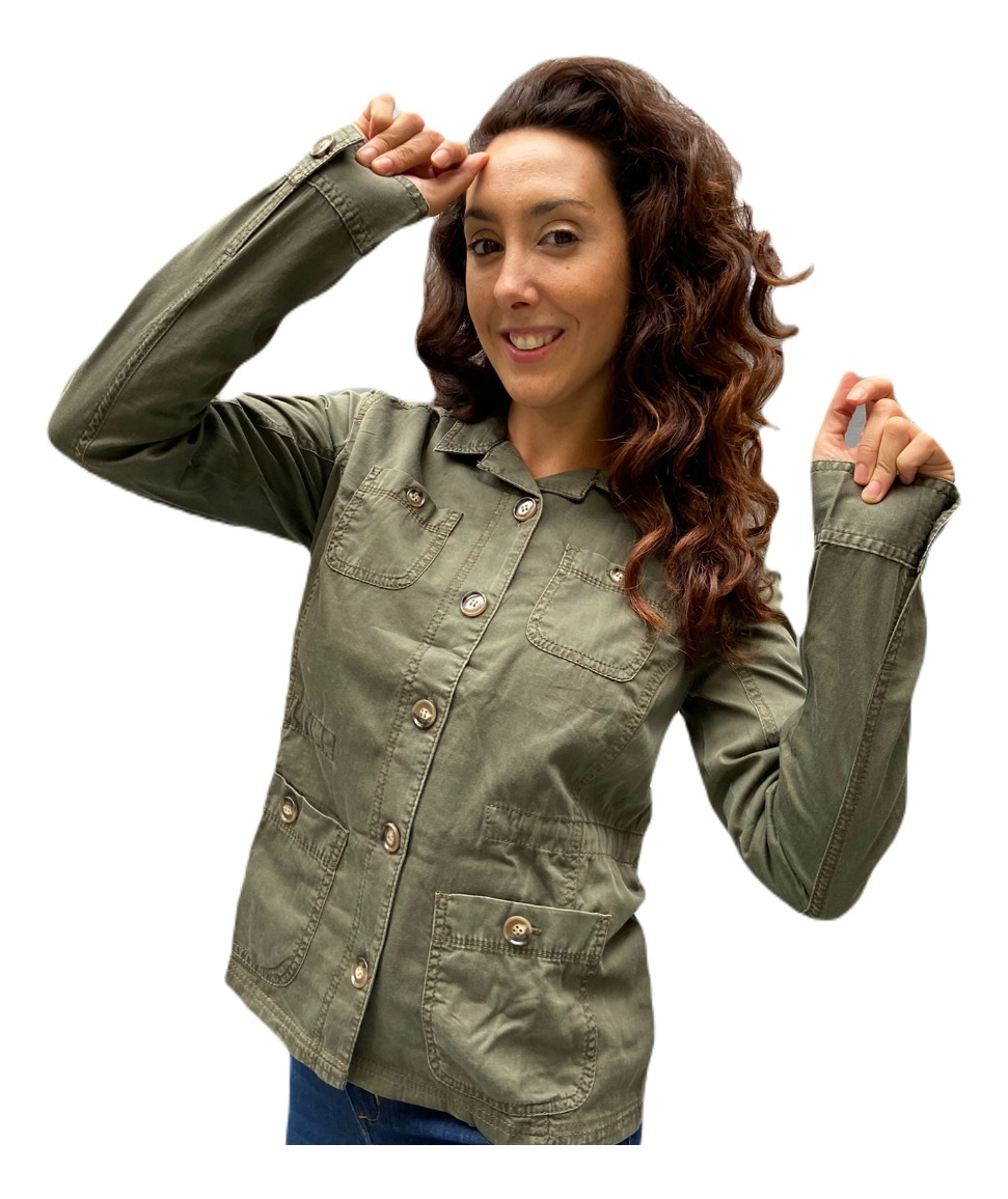 Campera Chaqueta Talles Grandes Mujer Gabardina Importada - Imagen 4