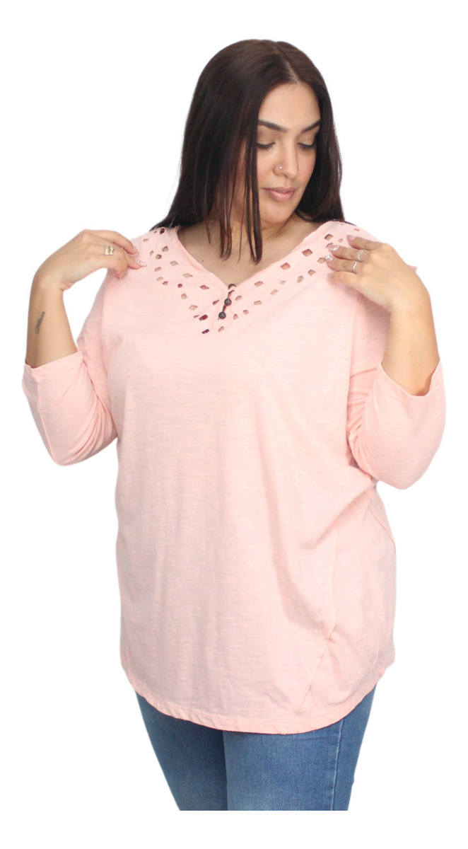 Remera Sonoma Cuello Calado Talle Grande Importada - Imagen 5