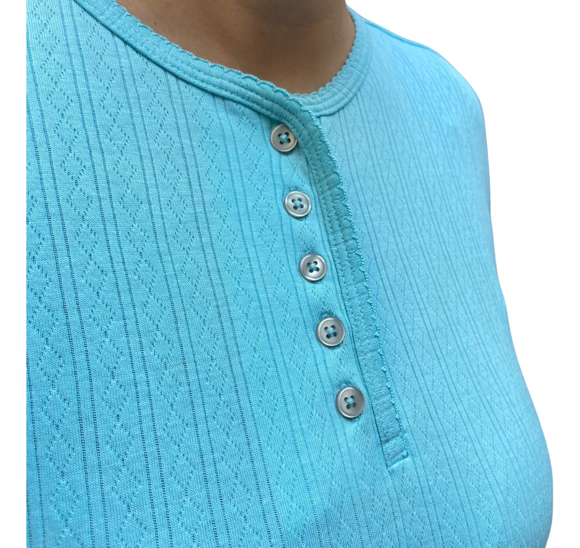 Remera Blusa Mujer Talles Grandes Escote 5 Botones - Imagen 17