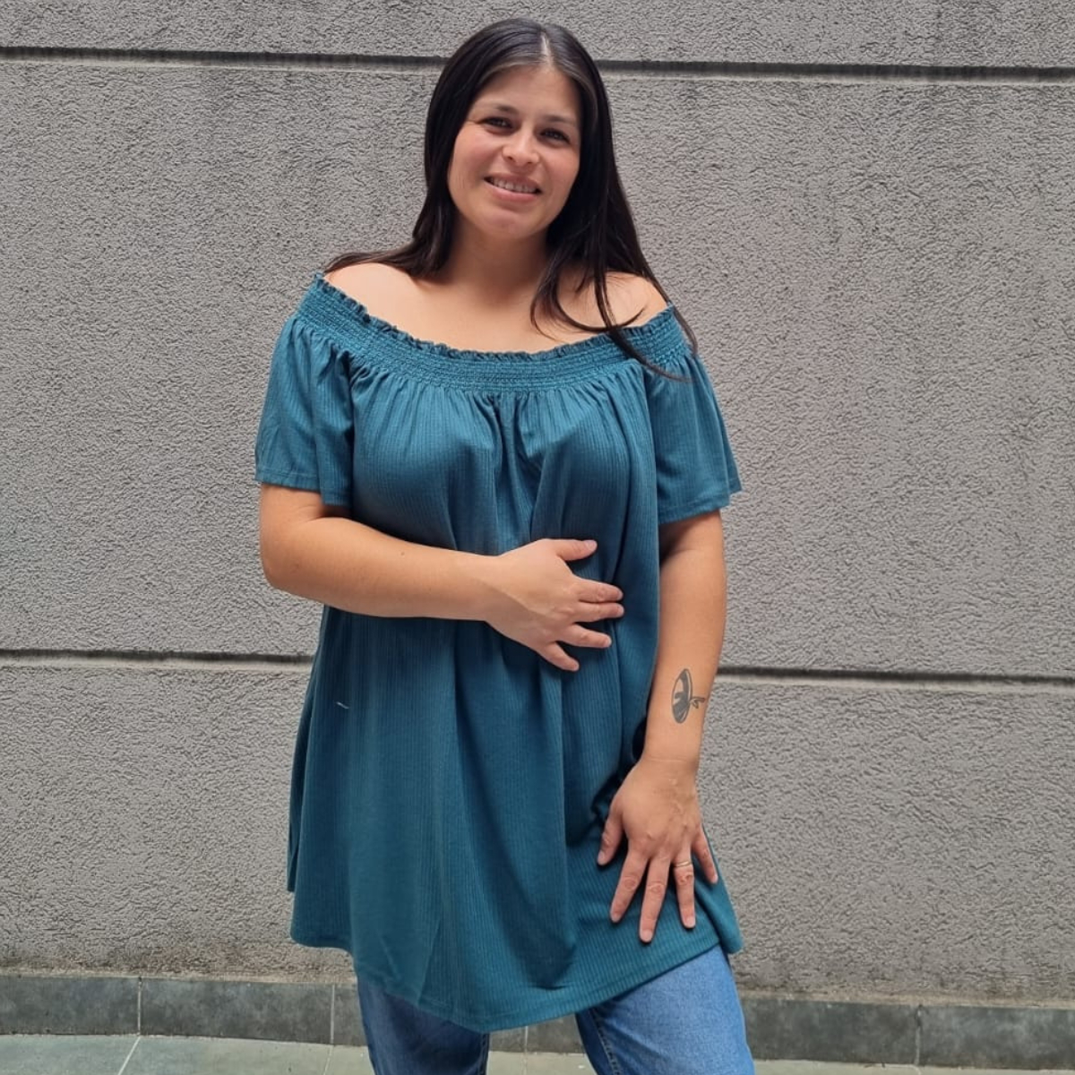 Remera Blusa Sonoma Rayada Talle Grande Importada India - Imagen 2