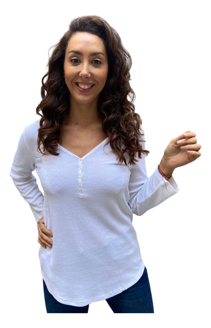 Remera Blusa Mujer Talles Grandes Manga Tres Cuartos Algodón - Imagen 19