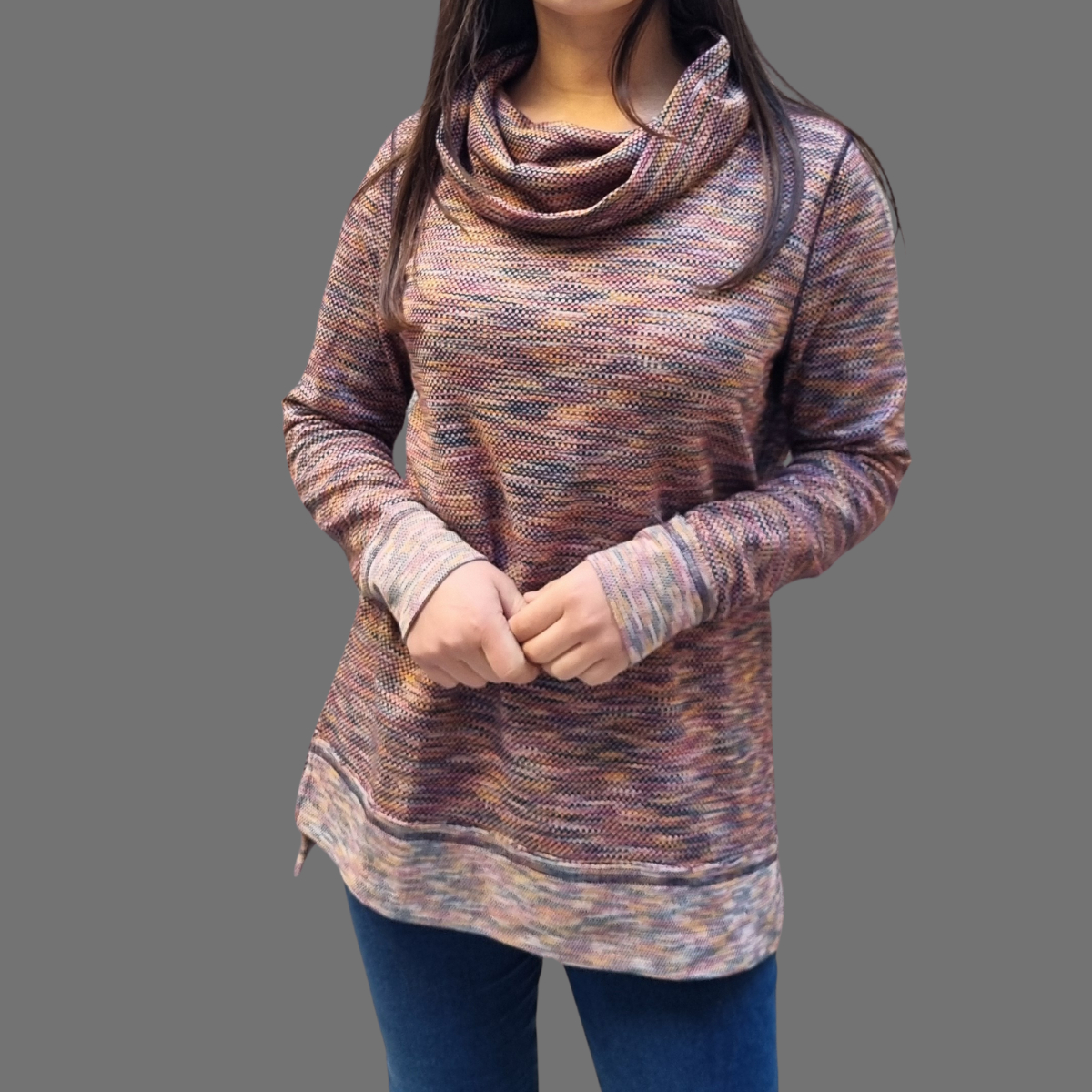 Pullover Natural Cuello Caido Importado India - Imagen 5