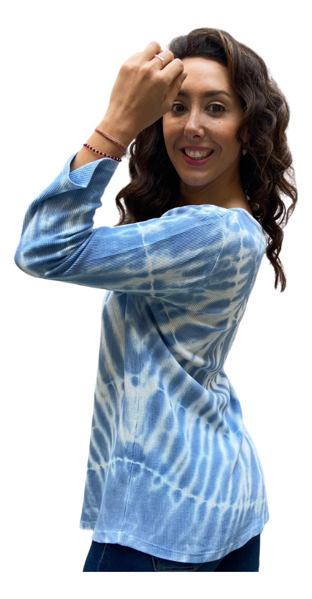 Remera Blusa Mujer Talles Grandes Manga Tres Cuartos Algodón - Imagen 14