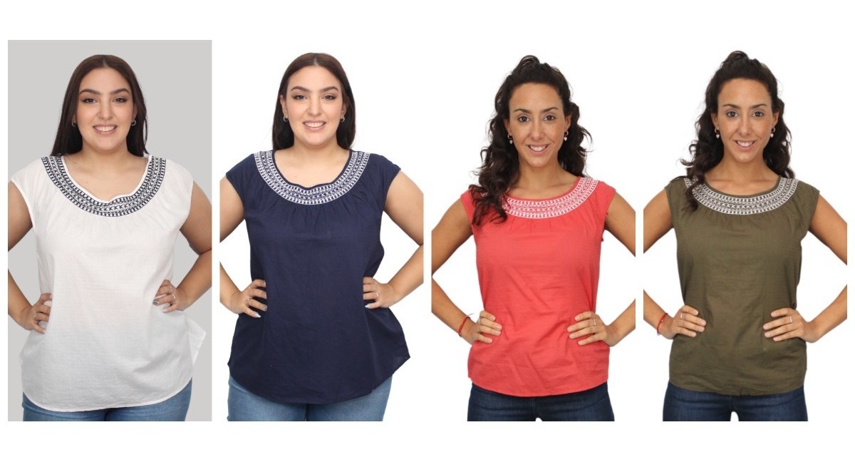 Blusa Bordado Blanco Algodon Importada - Imagen 14