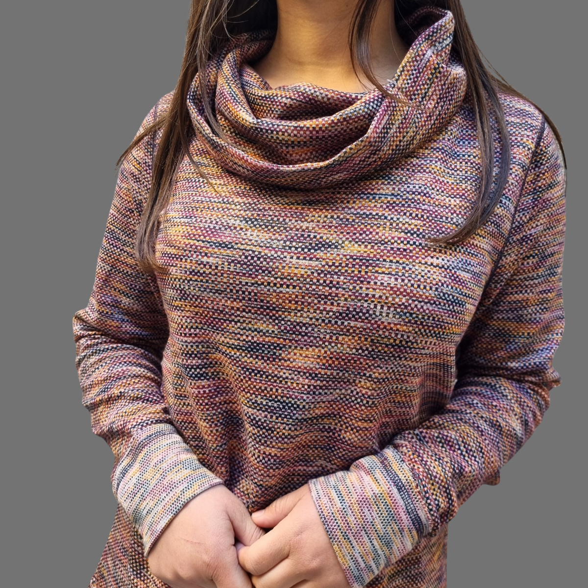 Pullover Natural Cuello Caido Importado India - Imagen 4