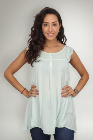 Blusa Remera Detalle Puntilla Talle Grande Importado India