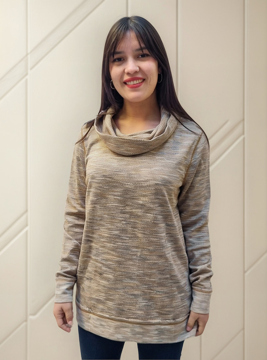 Pullover Natural Cuello Caido Importado India - Imagen 16