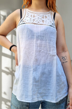 Blusa Remera Old Navy Detalle Tejido Talle Grande Importado