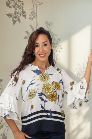 Blusa Ann Taylor Gasa Floreada Importada India