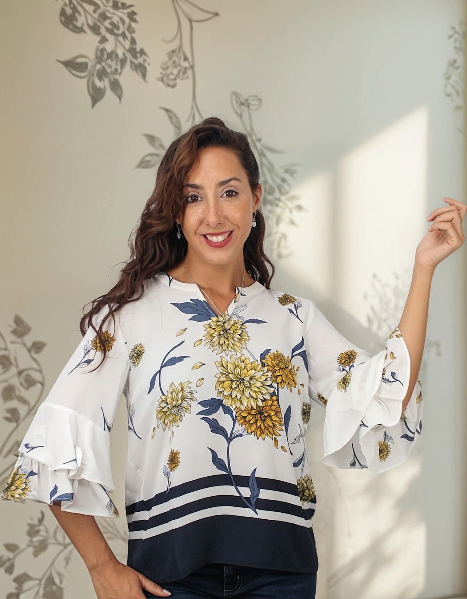 Blusa Ann Taylor Gasa Floreada Importada India