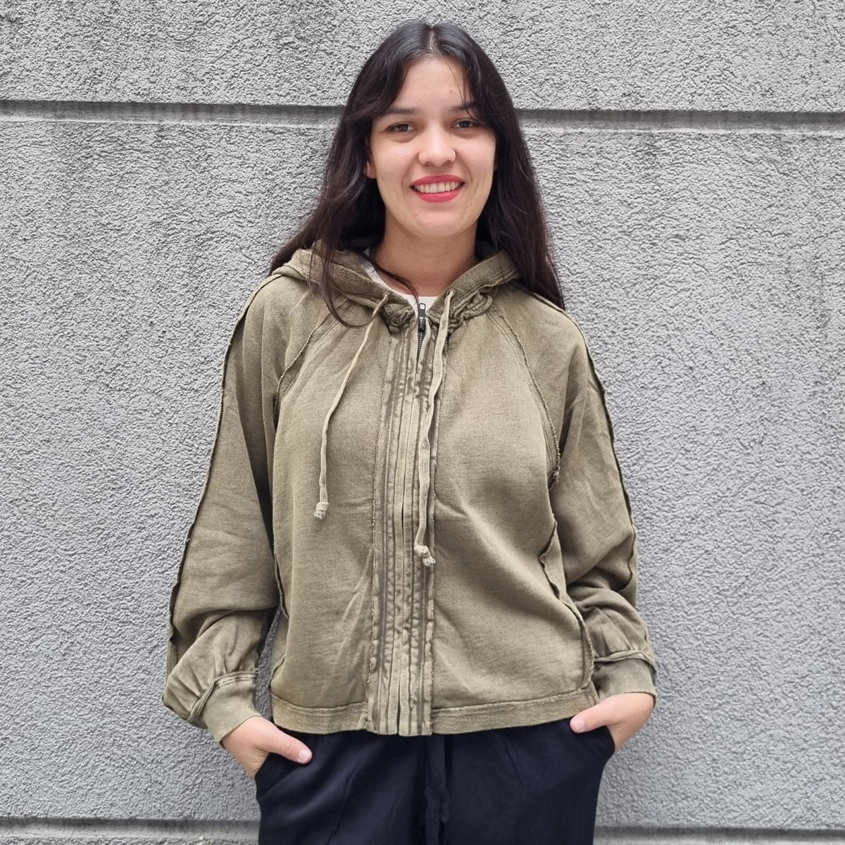 Campera Hoodie Mujer Talles Grandes Abrigada Algodón Premium - Imagen 41