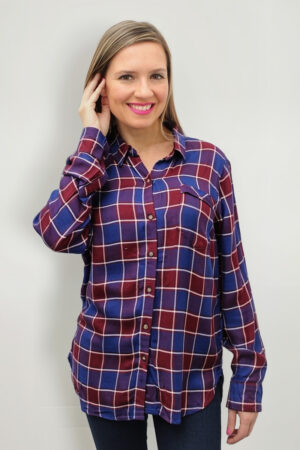 Camisa Mujer Escocesa Cuadrille Importada