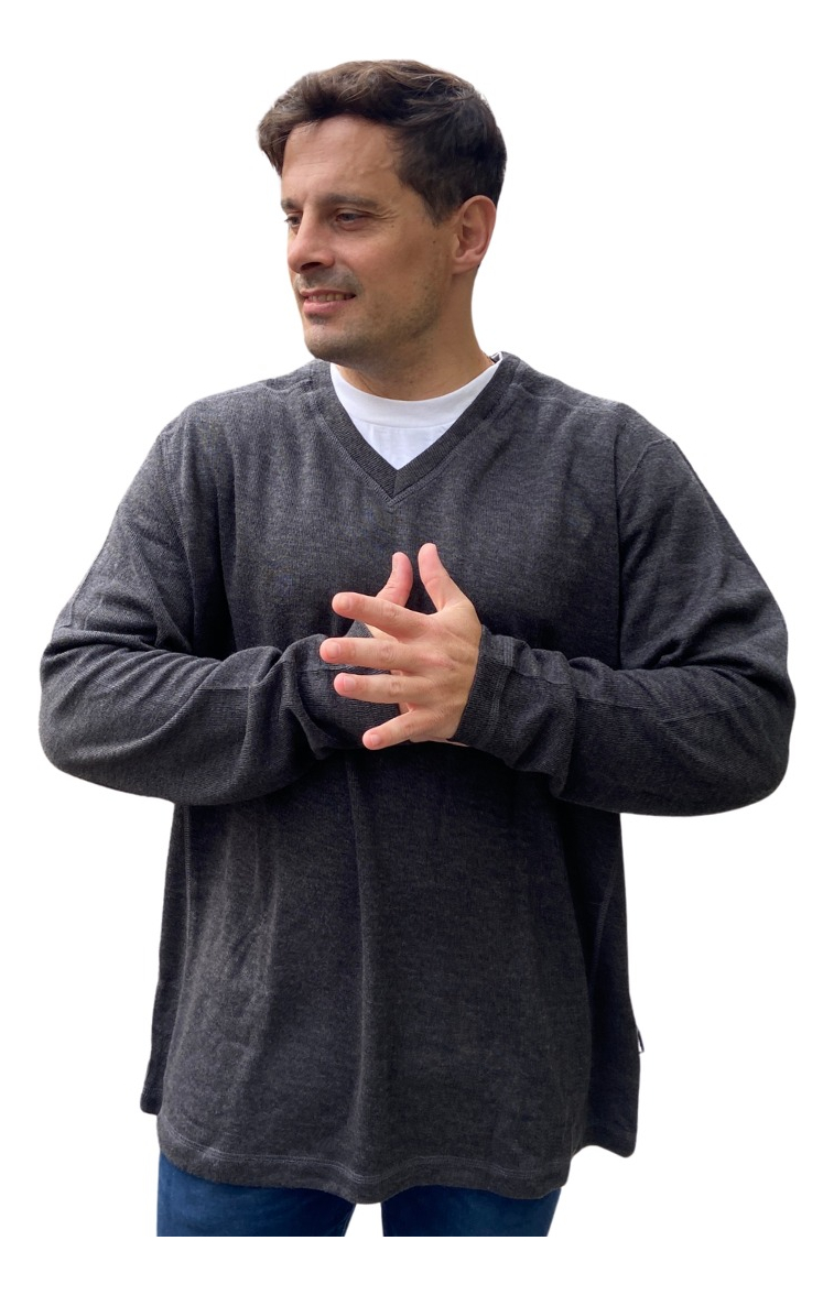 Buzo Sweter Hombre Denver Clasico Liso Importado Premium - Imagen 11