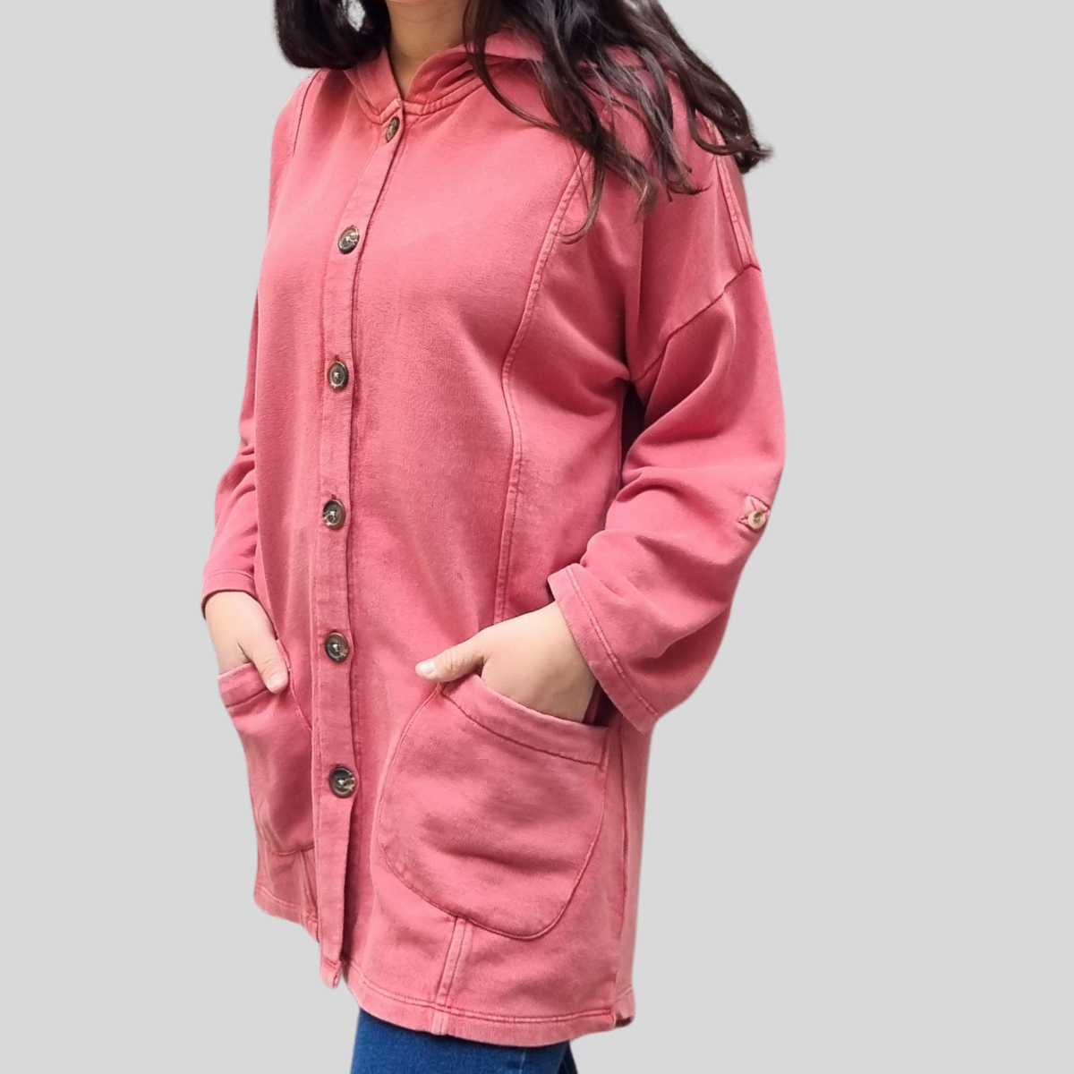 Campera Hoodie Mujer Talles Grandes Abrigada Algodón Premium - Imagen 19