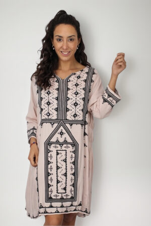 Tunica Vestido Print Detalle Espejitos Importada India