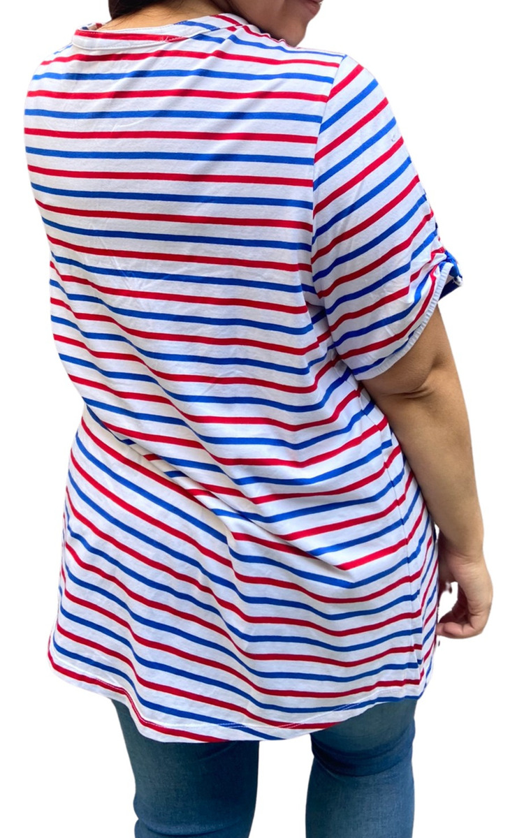 Remera Kim Rogers Rayada Talle Grande Importado - Imagen 11