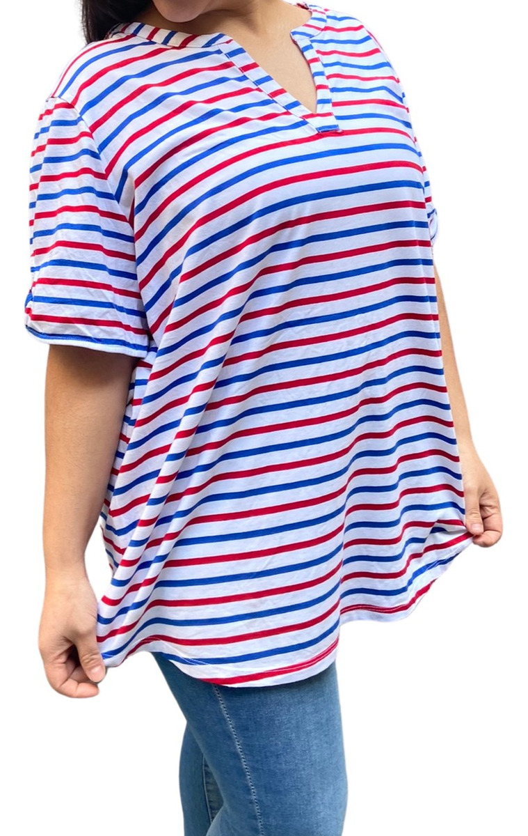 Remera Kim Rogers Rayada Talle Grande Importado - Imagen 10