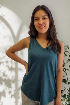 Remera Blusa Natural Lace Lisa Importada India