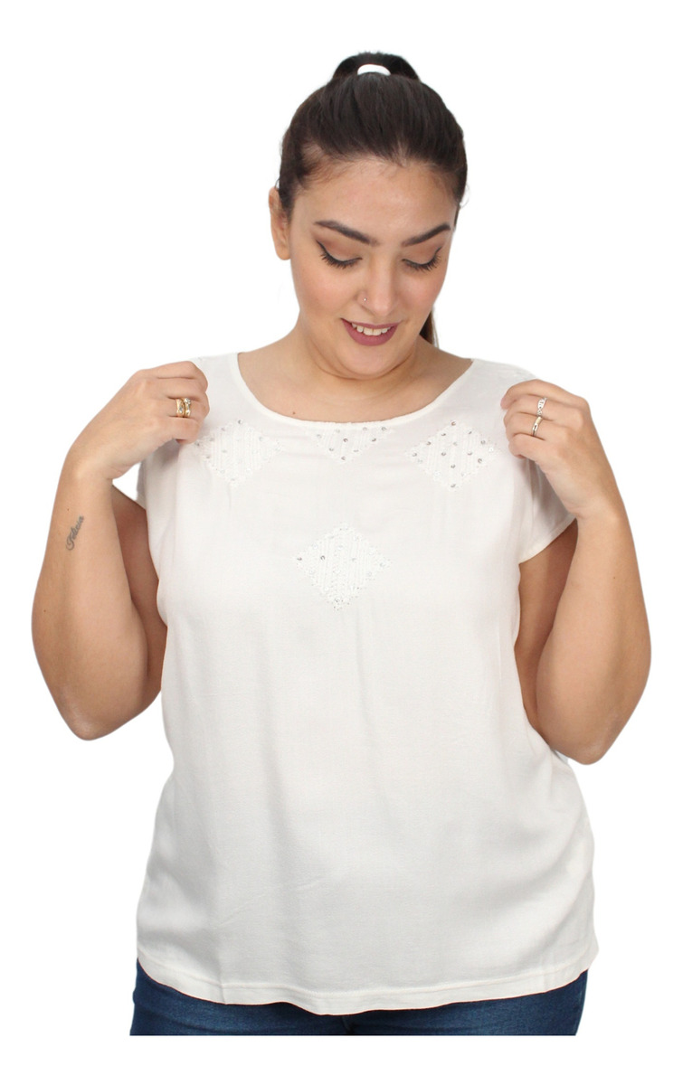 Blusa Amplia Bordada Viscosa Super Suave Importada - Imagen 23