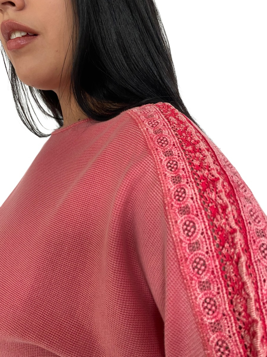 Blusa Remera Talle Grande Texturada Puntilla Varios Modelos - Imagen 5