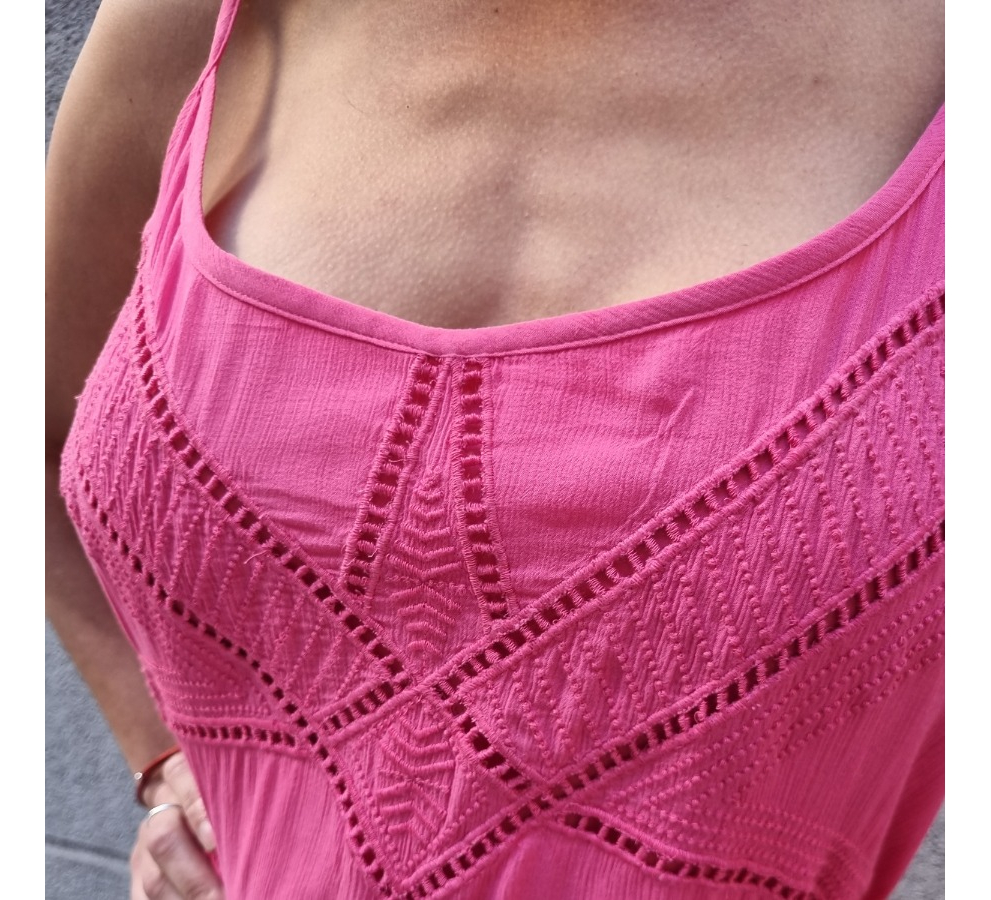 Vestido Solero Corto Broderie Viscosa Verano - Imagen 3