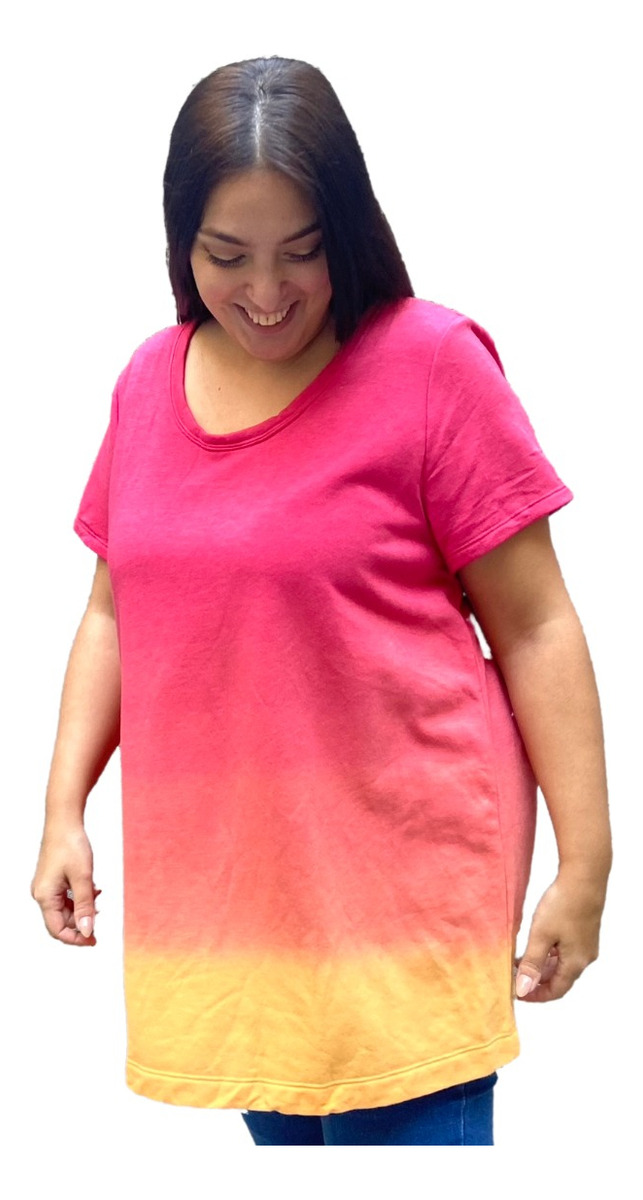 Remera Blusa Talles Grandes Mujer Color Degrade Importada - Imagen 5