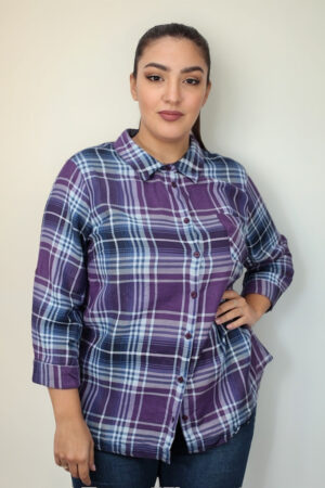 Camisa Mujer Escocesa Cuadrille Colores Amplia Importada